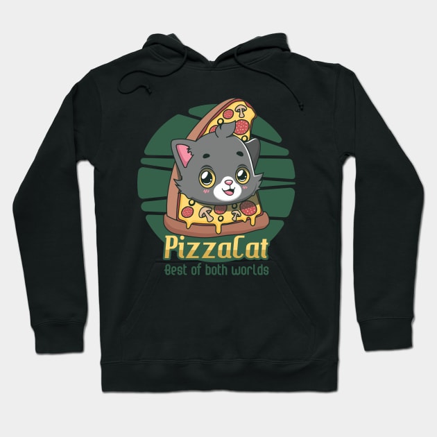 Kawaii pizza cat design Hoodie by GazingNeko